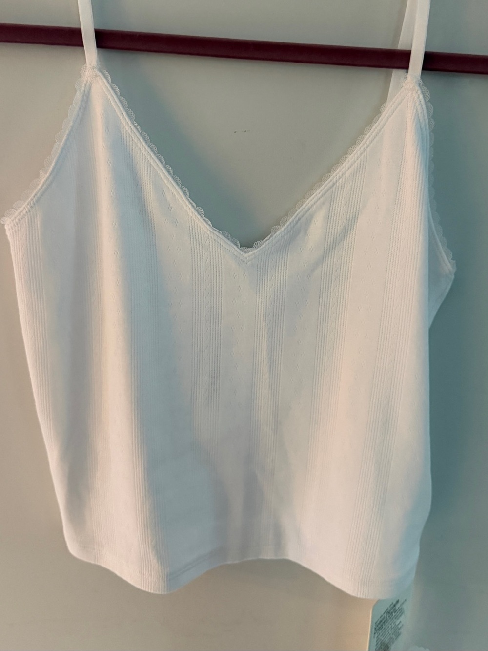 Lululemon Cotton Pointelle Cropped Cami S NWT